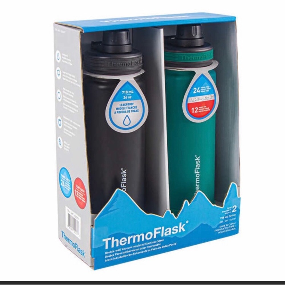 Set of 2 ThermoFlask 24 oz Bottles